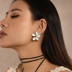 Floral Petal Statement Earrings