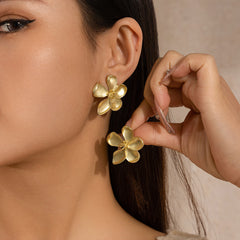 Floral Petal Statement Earrings