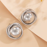 Elegant Silver Swirl Earrings