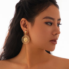 Radiant Sunburst Drop Earrings