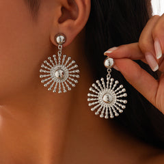 Radiant Sunburst Drop Earrings