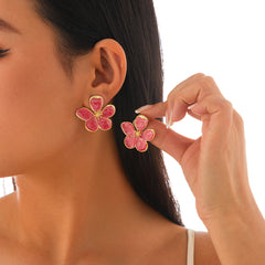 Floral Petal Statement Earrings