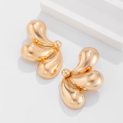 Abstract Flower Petal Earrings