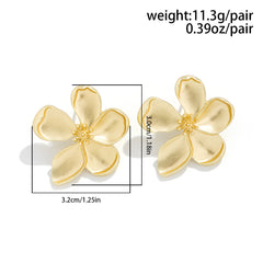 Floral Petal Statement Earrings