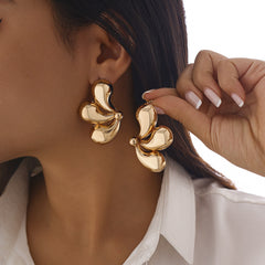 Abstract Flower Petal Earrings