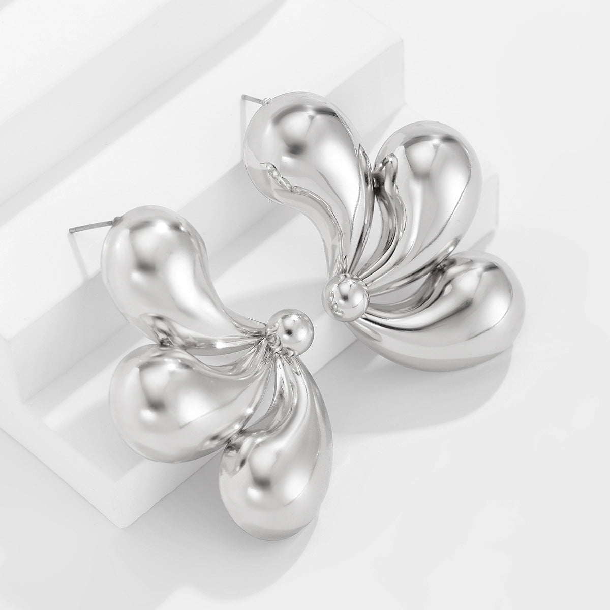 Abstract Flower Petal Earrings
