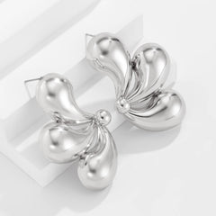 Abstract Flower Petal Earrings